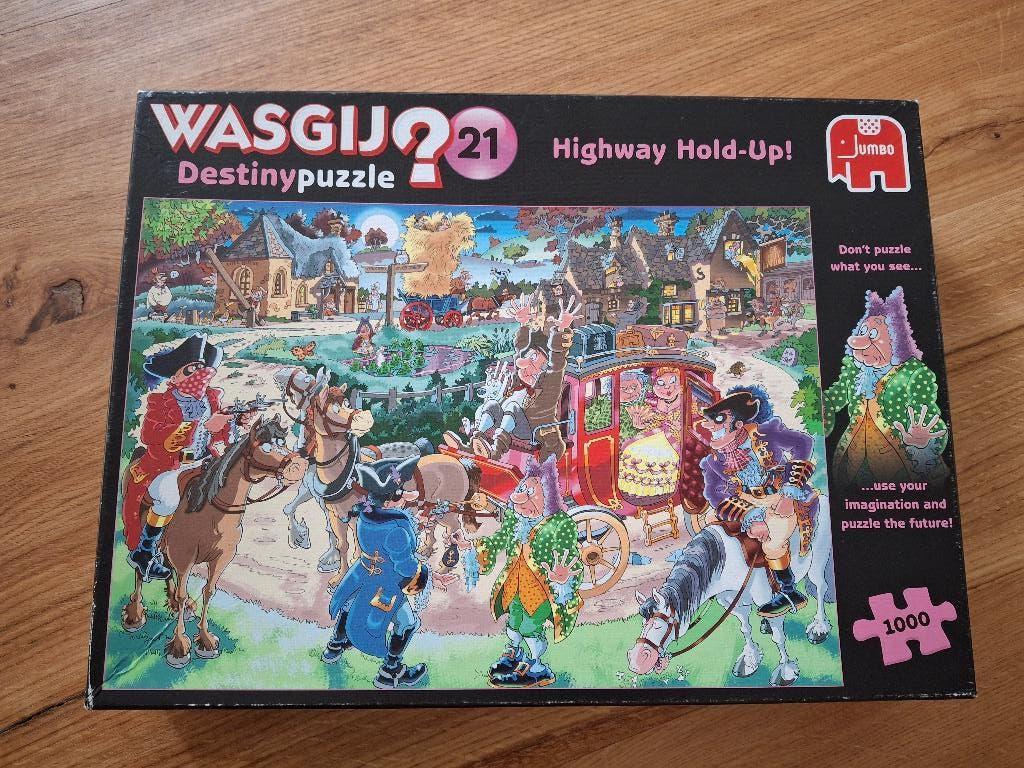 Ruilen/kopen - Wasgij puzzel (destiny 21, Highway Hold-up!), Hobby en Vrije tijd, Denksport en Puzzels, Ophalen, 500 t/m 1500 stukjes