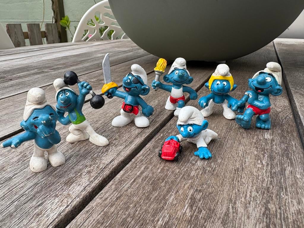Verzameling vintage smurfen (1978-1984) Peyo W. Berrie, Ophalen of Verzenden, Gebruikt, Verschillende Smurfen, Poppetje, Figuurtje of Knuffel
