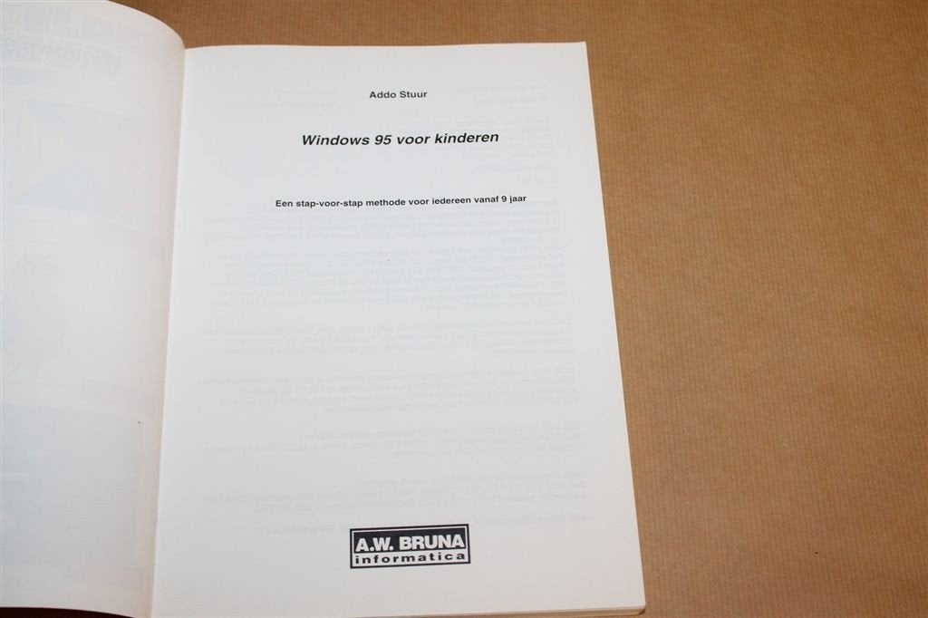Windows 95 voor Kinderen — Vintage Stap-voor-stap Gids 1995, Ophalen of Verzenden, Gelezen, Internet of Webdesign