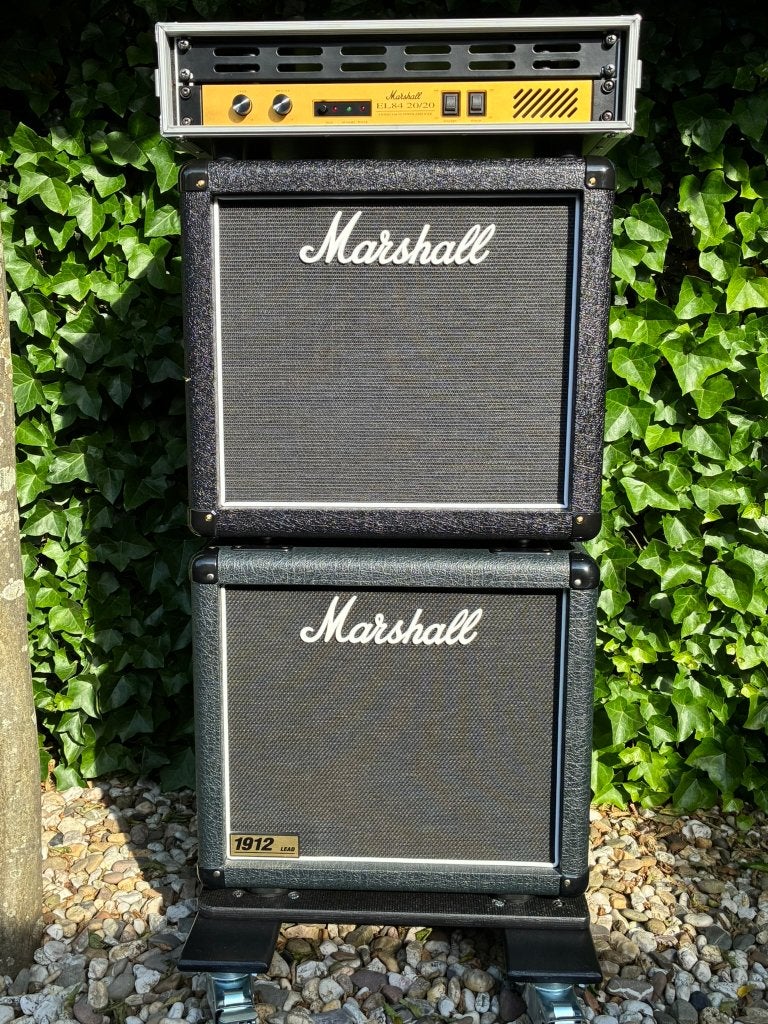 Marshall EL84 20/20 gitaar Power Amp 1U-Rack incl 2 boxen, Ophalen, Zo goed als nieuw, Gitaar, Minder dan 50 watt