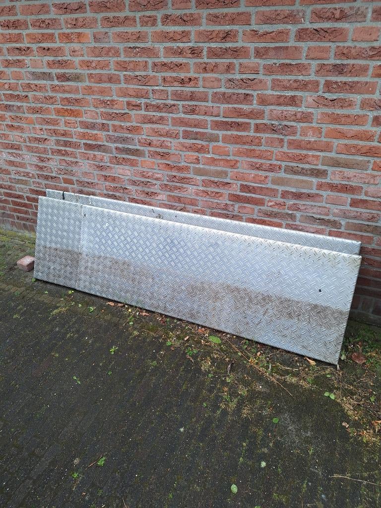 Aluminium traanplaat loopplank 2 stuks, Verzenden