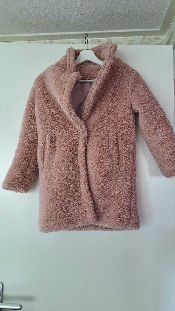 Roze meisjes jas, Kinderen en Baby's, Kinderkleding | Maat 134, Ophalen of Verzenden, Zo goed als nieuw, Meisje, Jas