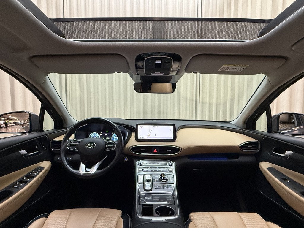 Hyundai Santa Fe 1.6 T-GDI HEV Premium Sky Full Option / Sto, Auto's, Hyundai, 1350 kg, Santa Fe, Gebruikt, Huisgarantie