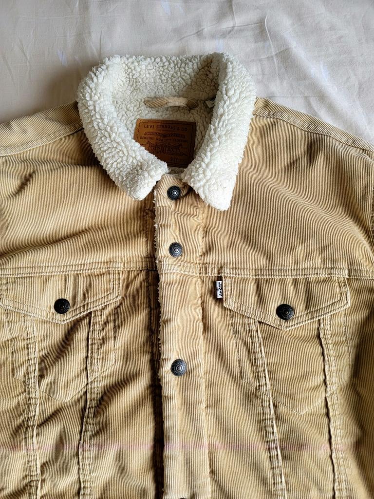 Beeldschone, originele Levi's Teddy (Sherpa) jas XXL zie afm, Beige, Overige maten, Ophalen of Verzenden, Zo goed als nieuw