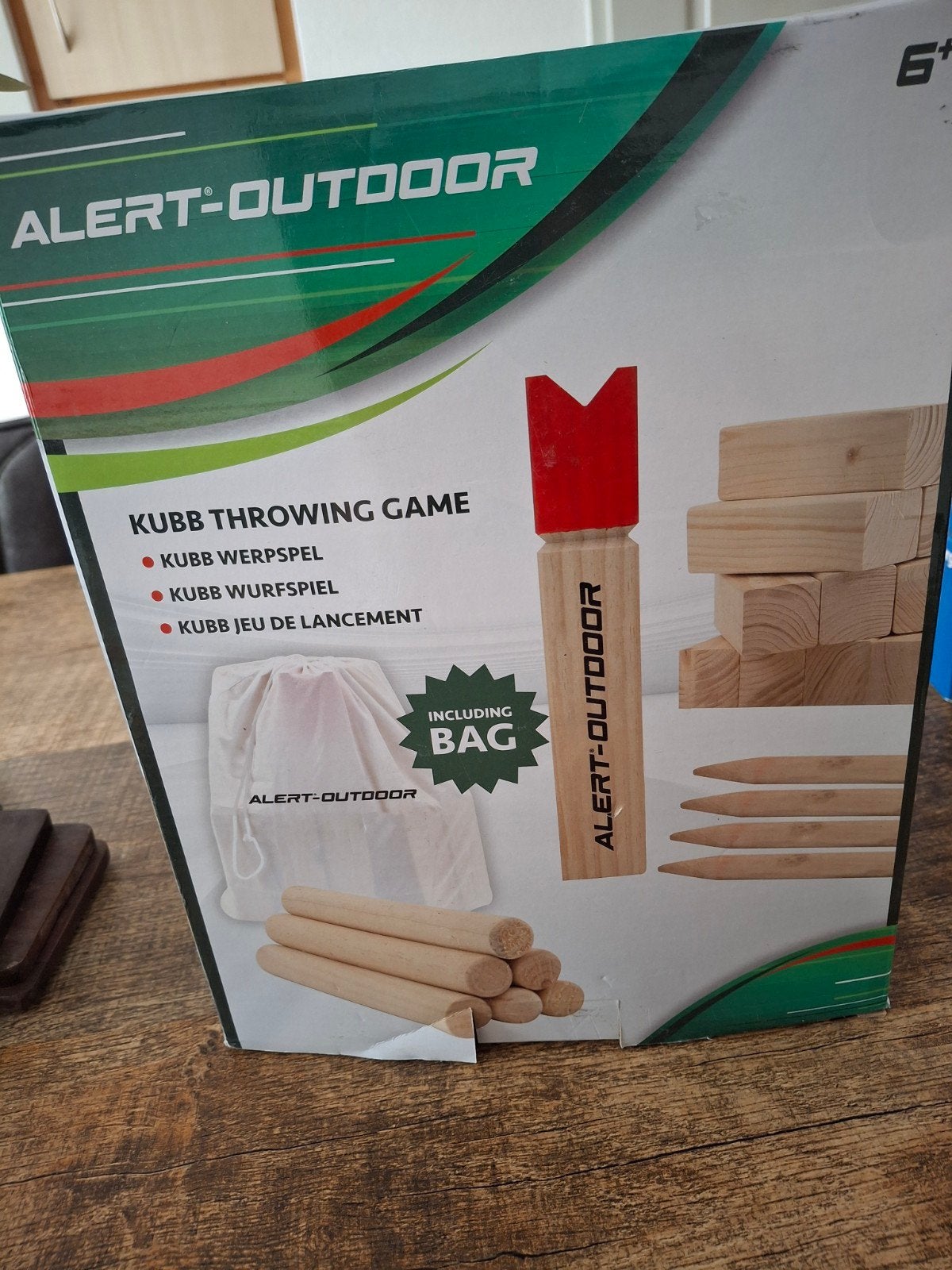 Alert-Outdoor Kubb werpspel -, Hobby en Vrije tijd, Gezelschapsspellen | Bordspellen, Ophalen of Verzenden, Gebruikt