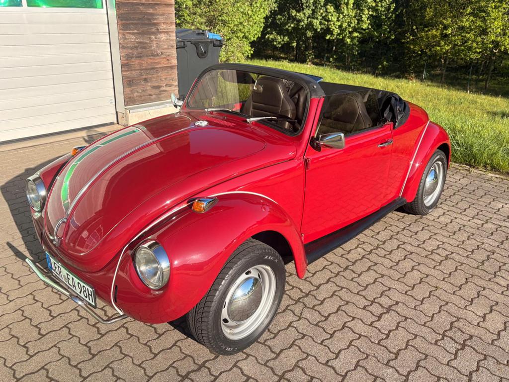 Kever Cabriolet Speedster Oldtimer, Auto's, Volkswagen, Particulier, Beetle (Kever), Benzine, Cabriolet, Rood, Zwart, Kunstmatig leder