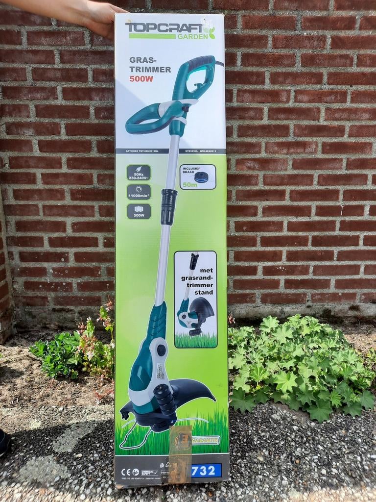 TOPCRAFT GARDEN Grastrimmer 500W - Nieuw in doos, Nieuw, Ophalen of Verzenden, TOPCRAFT GARDEN, 10 tot 30 cm