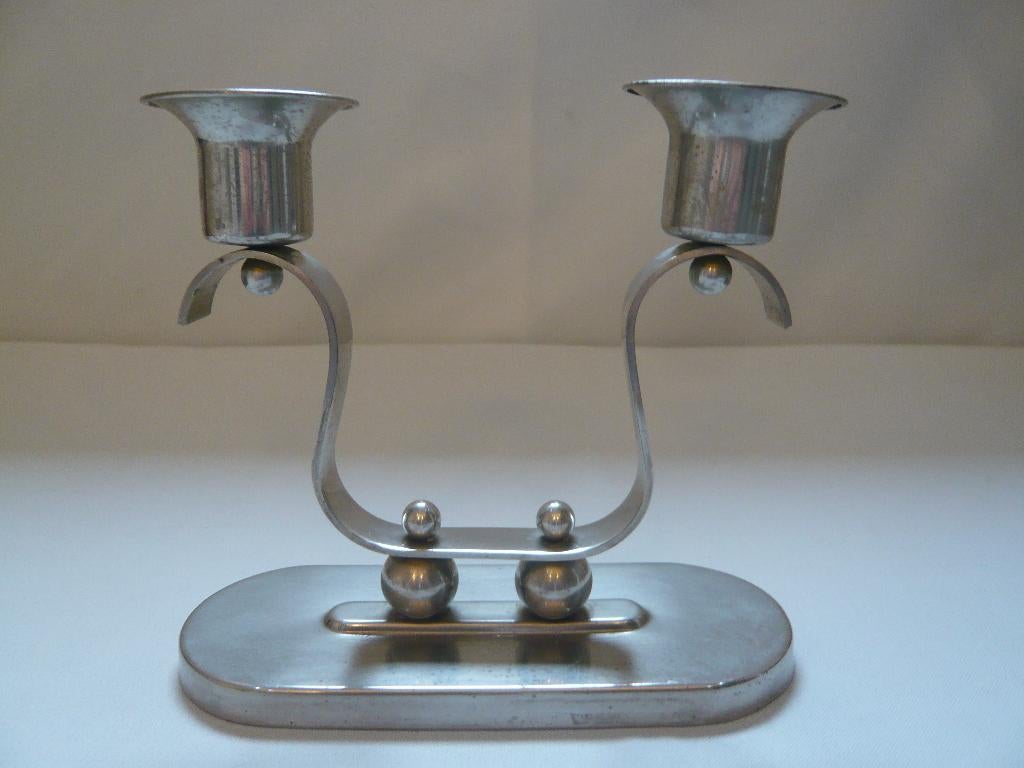 Art deco kaarskandelaar, Ophalen of Verzenden, Overige materialen
