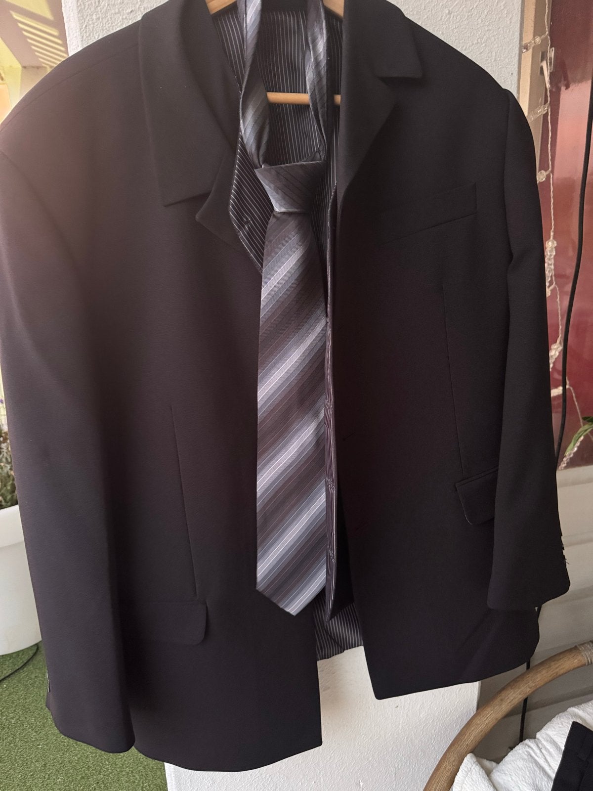 Angelo Litrico kostuum (maat 52) met stropdas, Kleding | Heren, Ophalen of Verzenden, Zo goed als nieuw, Maat 52/54 (L), Zwart