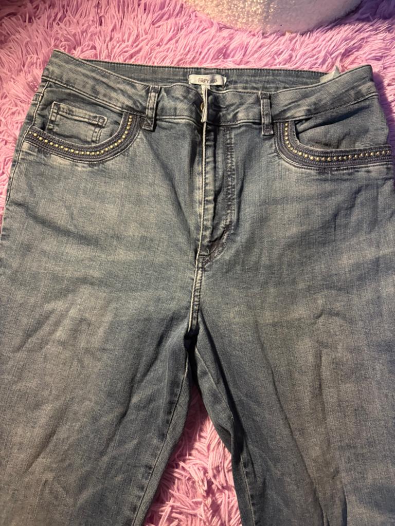 Paprika jeans met leuke steentjez, Ophalen of Verzenden, Nieuw, Blauw, W32 (confectie 46) of kleiner