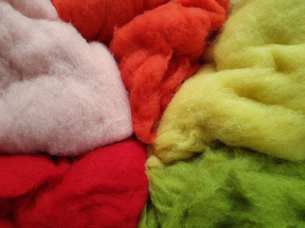Assorti gekaarde wol merino LENTE, Hobby en Vrije tijd, Vilt, Verzenden, Nieuw, Los Vilt, Linschoten