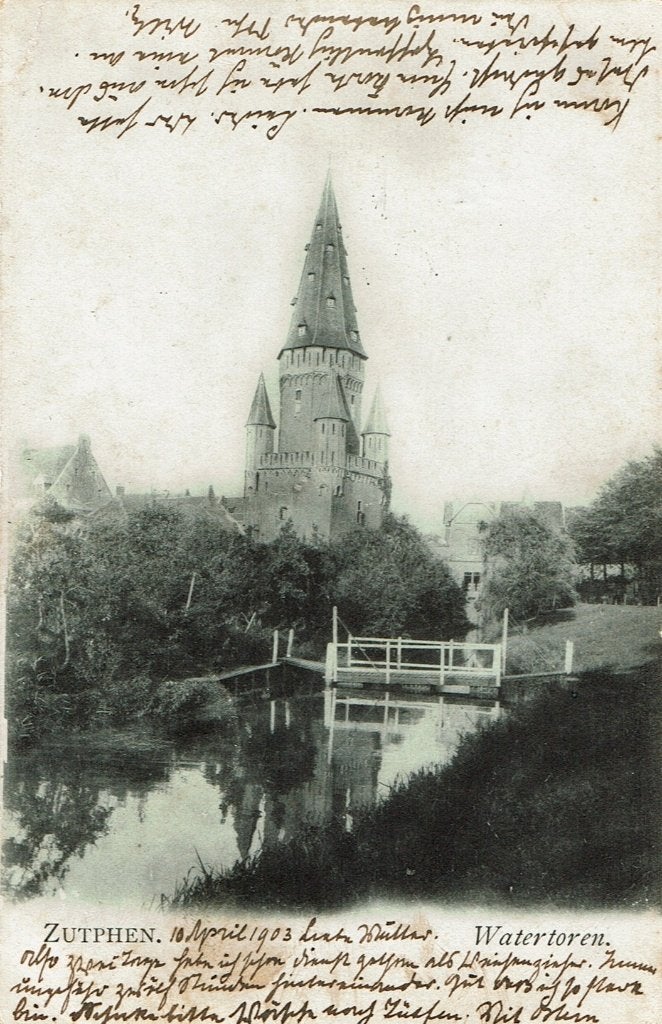 Zutphen Watertoren, Ophalen of Verzenden, Voor 1920, Gelopen, Gelderland