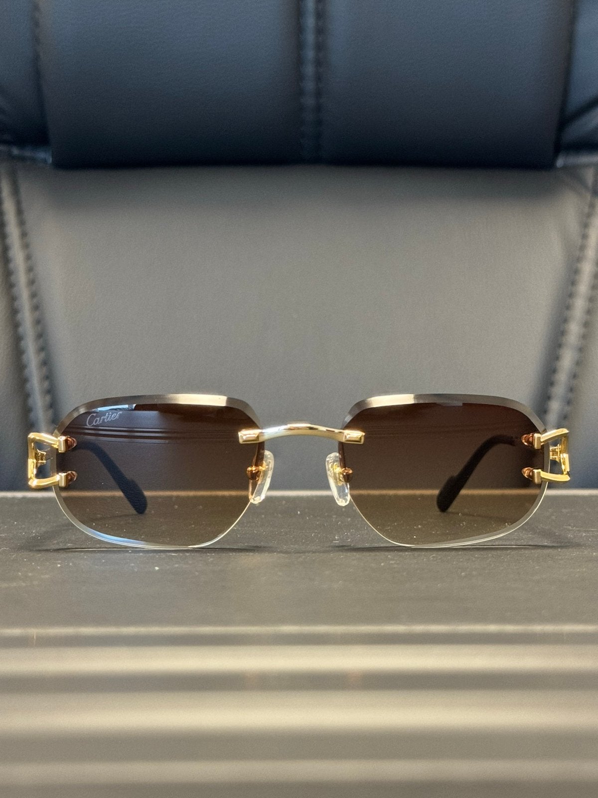 Cartier Zonnebril - Bruin/Goud, Overige merken, Zonnebril, Bruin, Ophalen of Verzenden
