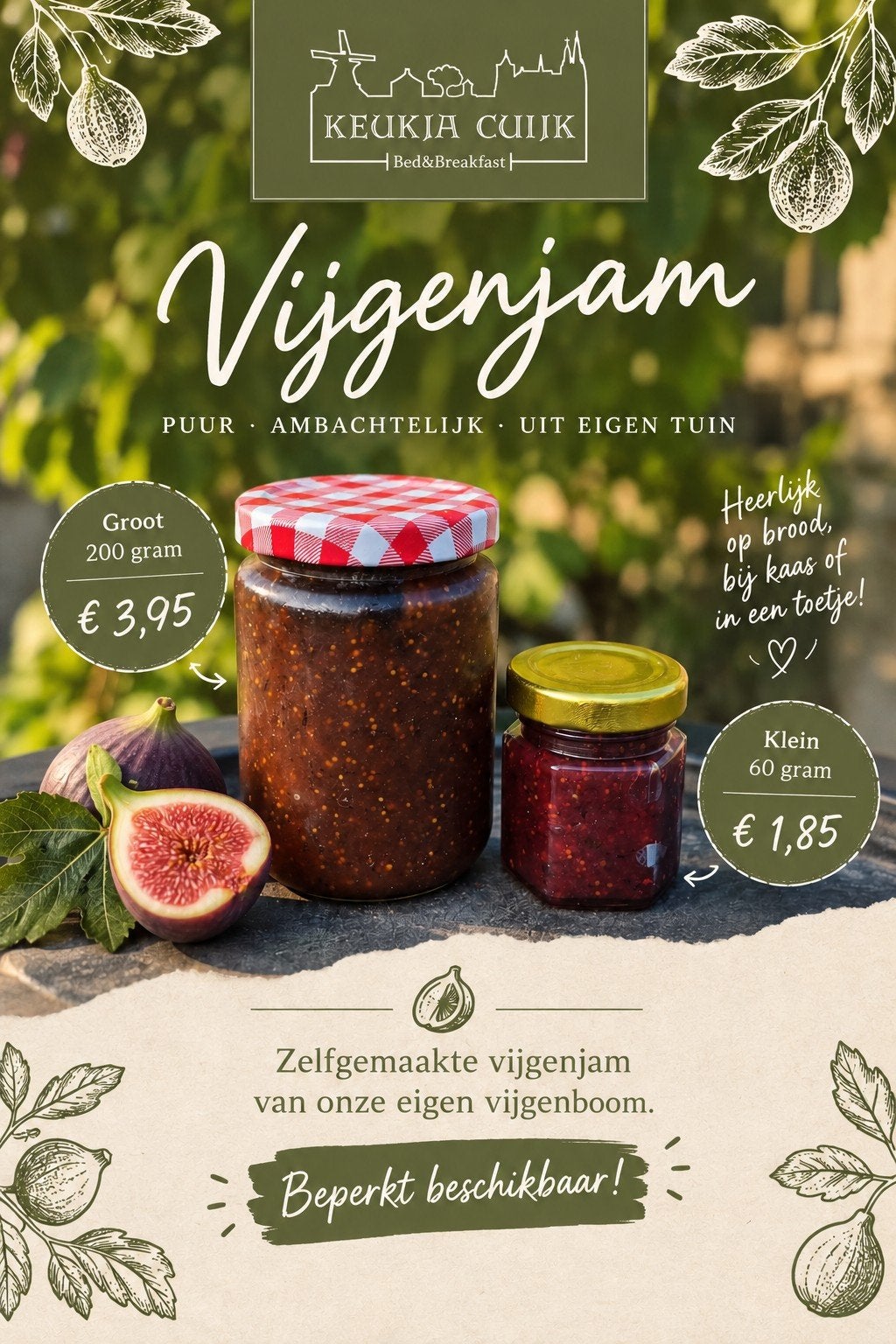 Huisgemaakte vijgenjam, Ophalen of Verzenden