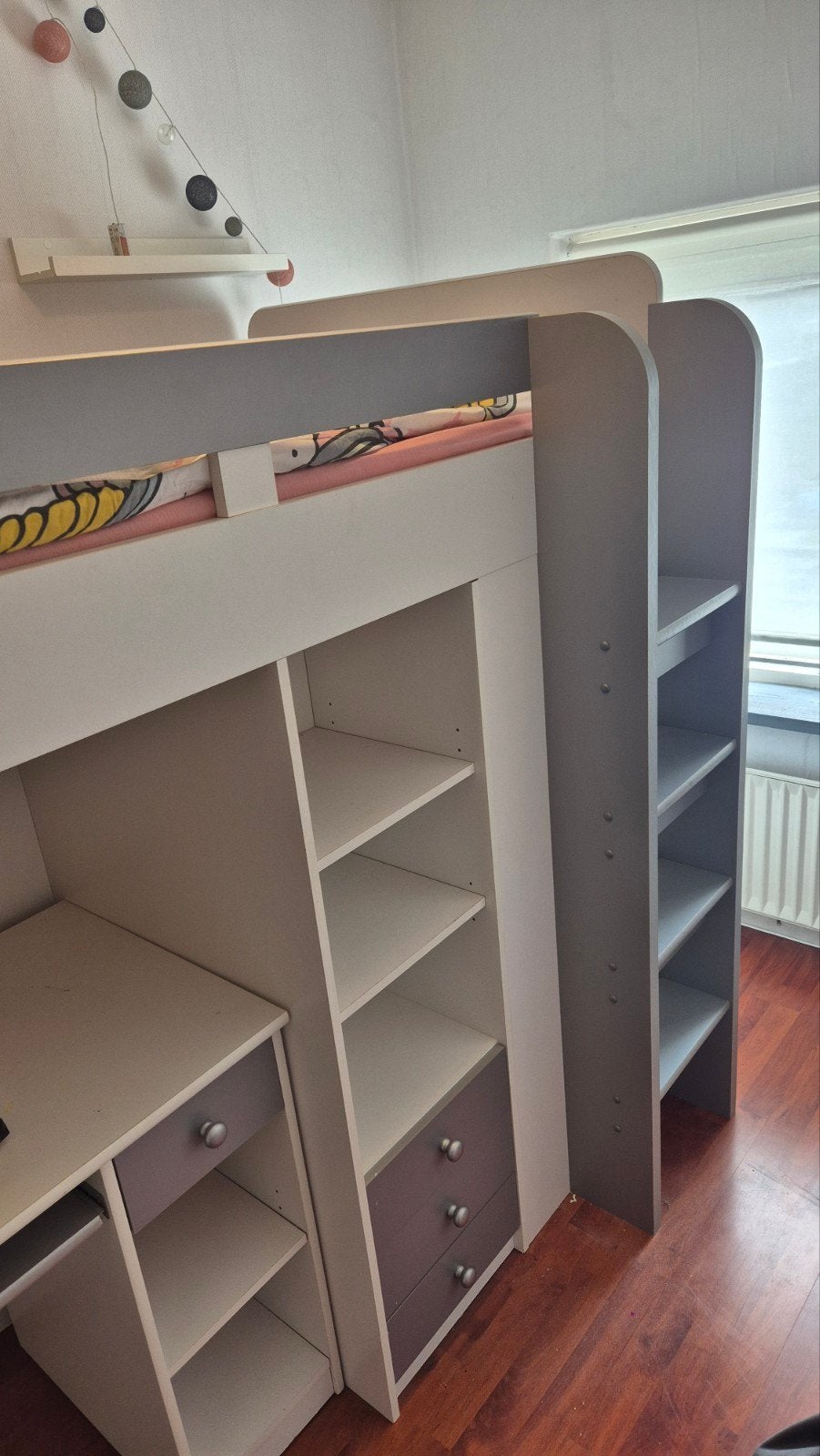 Hoogslaper met ingebouwde kledingkast, Ophalen, Gebruikt, Eenpersoons, 160 tot 180 cm