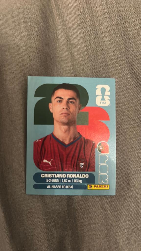 Fifa panini sticker wk 2026 Cristiano Ronaldo, Ophalen of Verzenden, Zo goed als nieuw, Sticker