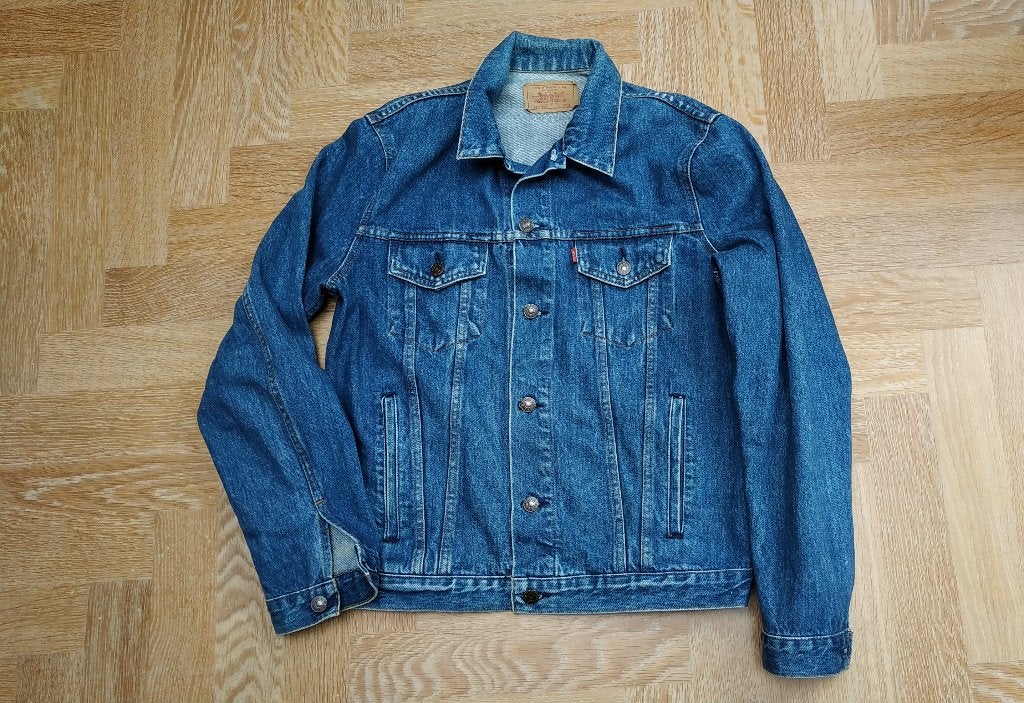 Vintage spijkerjack Levi Strauss, S-M. Blauw, Trucker, Kleding | Heren, Blauw, Ophalen of Verzenden, Gedragen, Levi’s