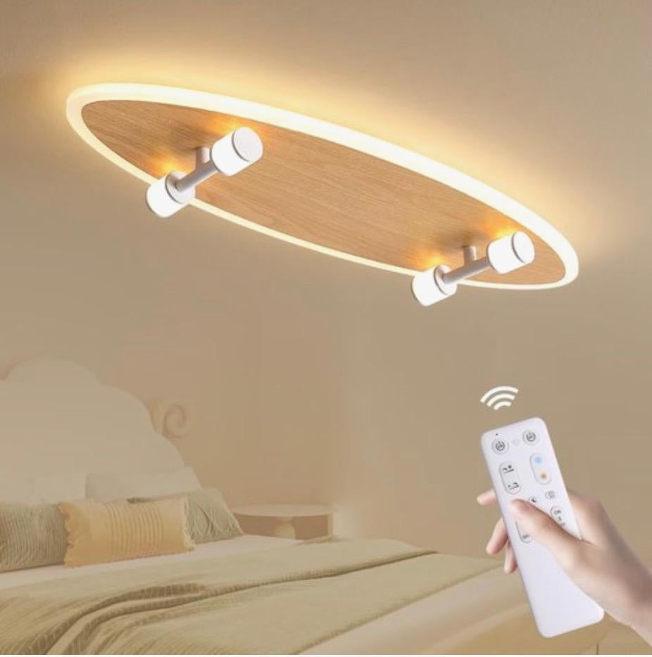 Skateboard lamp met afstandbediening, Ophalen of Verzenden, Zo goed als nieuw, Metaal of Aluminium