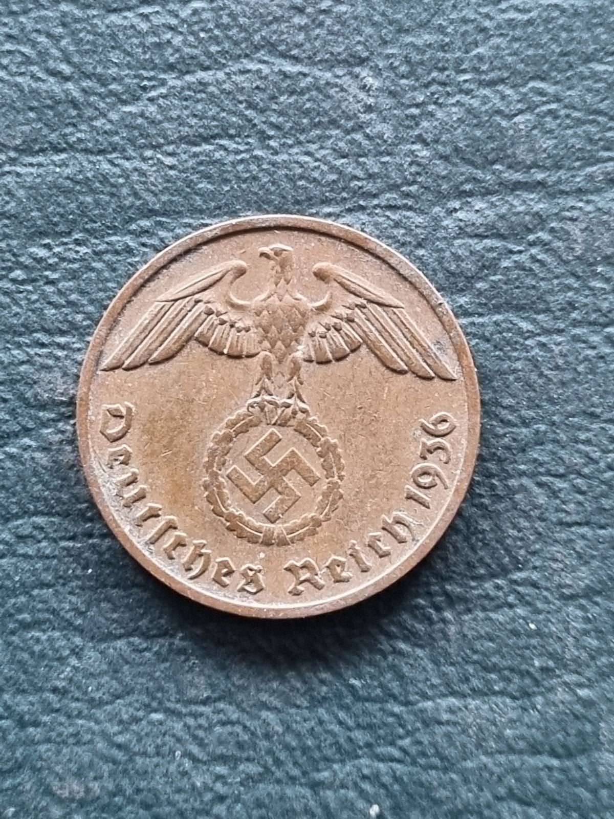 Duitsland 2 reichspfennig koper 1936 F met hakenkruis, Ophalen of Verzenden, Duitsland