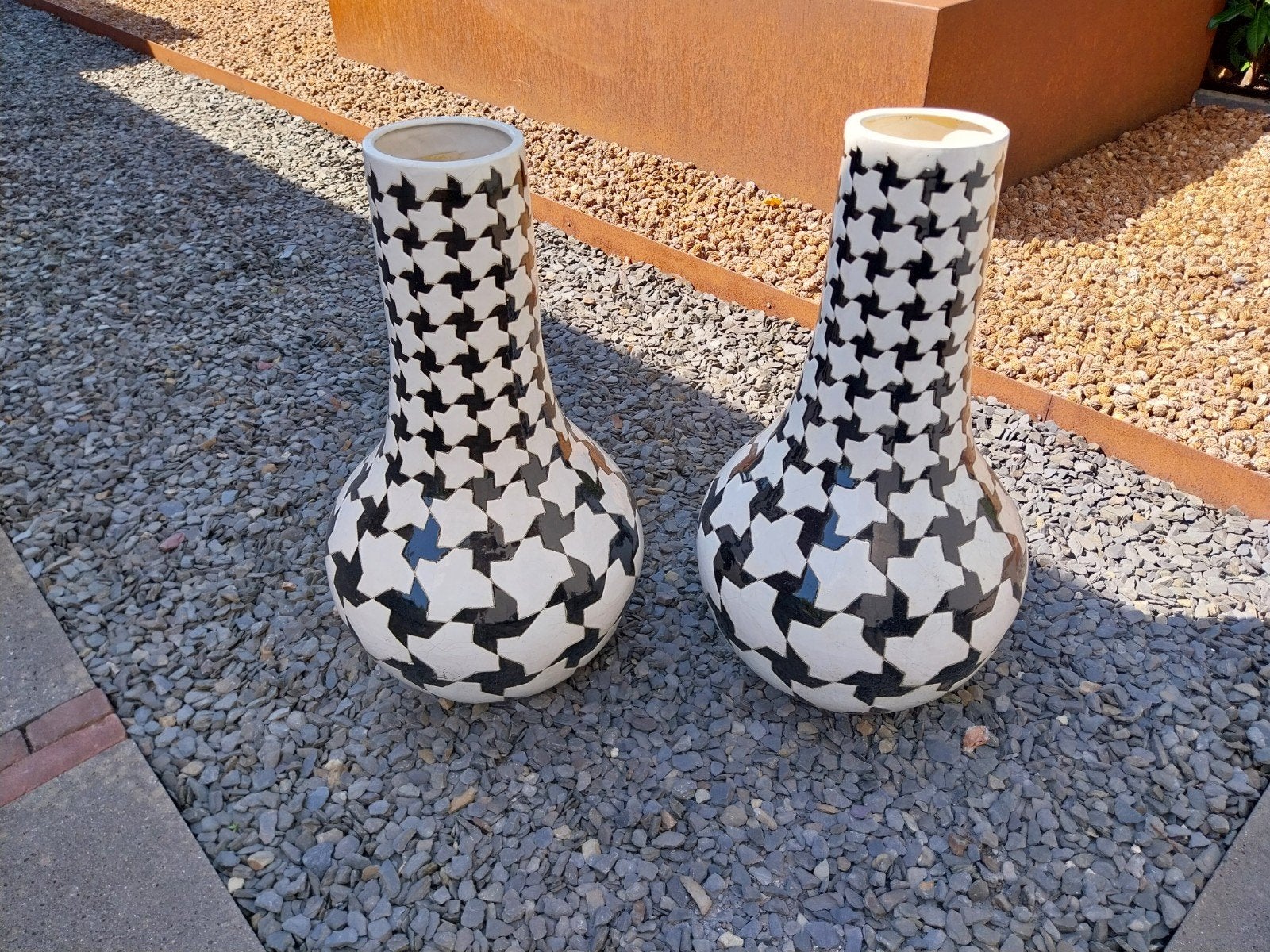 Set  tuinvazen, Tuin en Terras, Rond, 40 tot 70 cm, Ophalen, 25 tot 40 cm