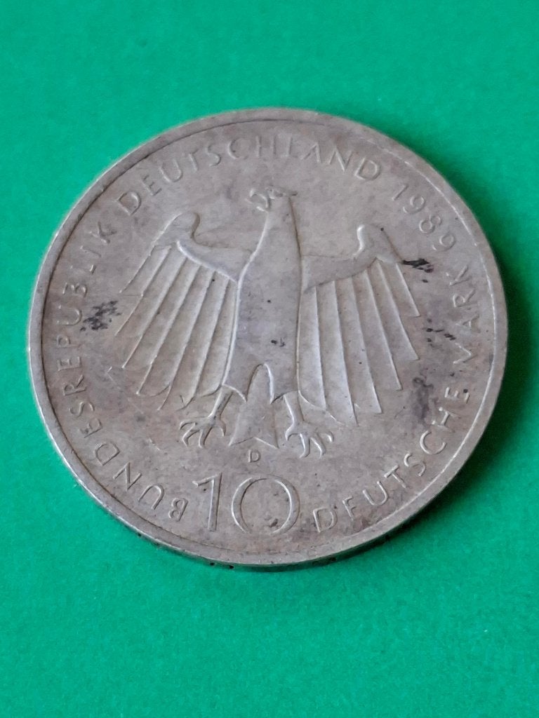 1989 D Duitsland 10 mark zilver 2000 jaar Bonn, Verzenden, Duitsland, Losse munt, Zilver