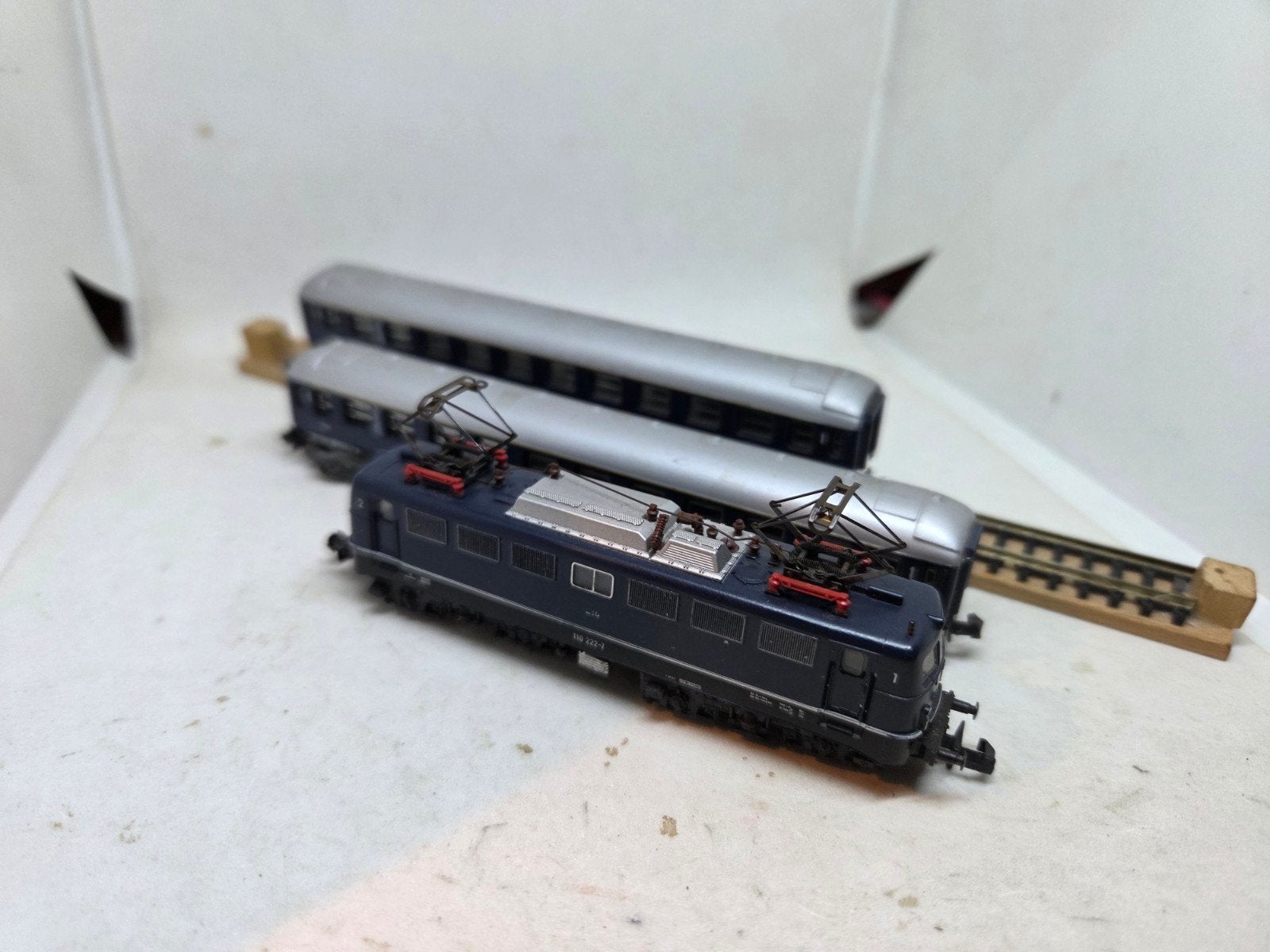Fleischmann Piccolo locomotief met 2 Lima wagons, Ophalen of Verzenden, Zo goed als nieuw, Treinset, Fleischmann