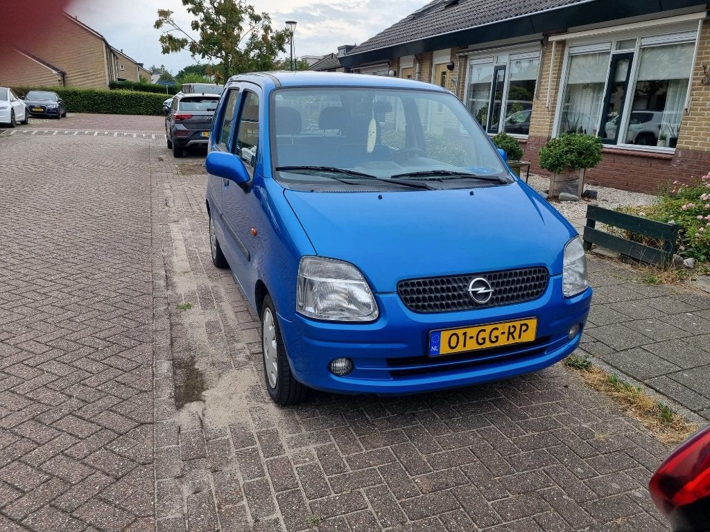 Opel Agila 1.2 I 16V 2000 Blauw (lage km-stand), Auto's, Opel, Voorwielaandrijving, Origineel Nederlands, Particulier, Blauw