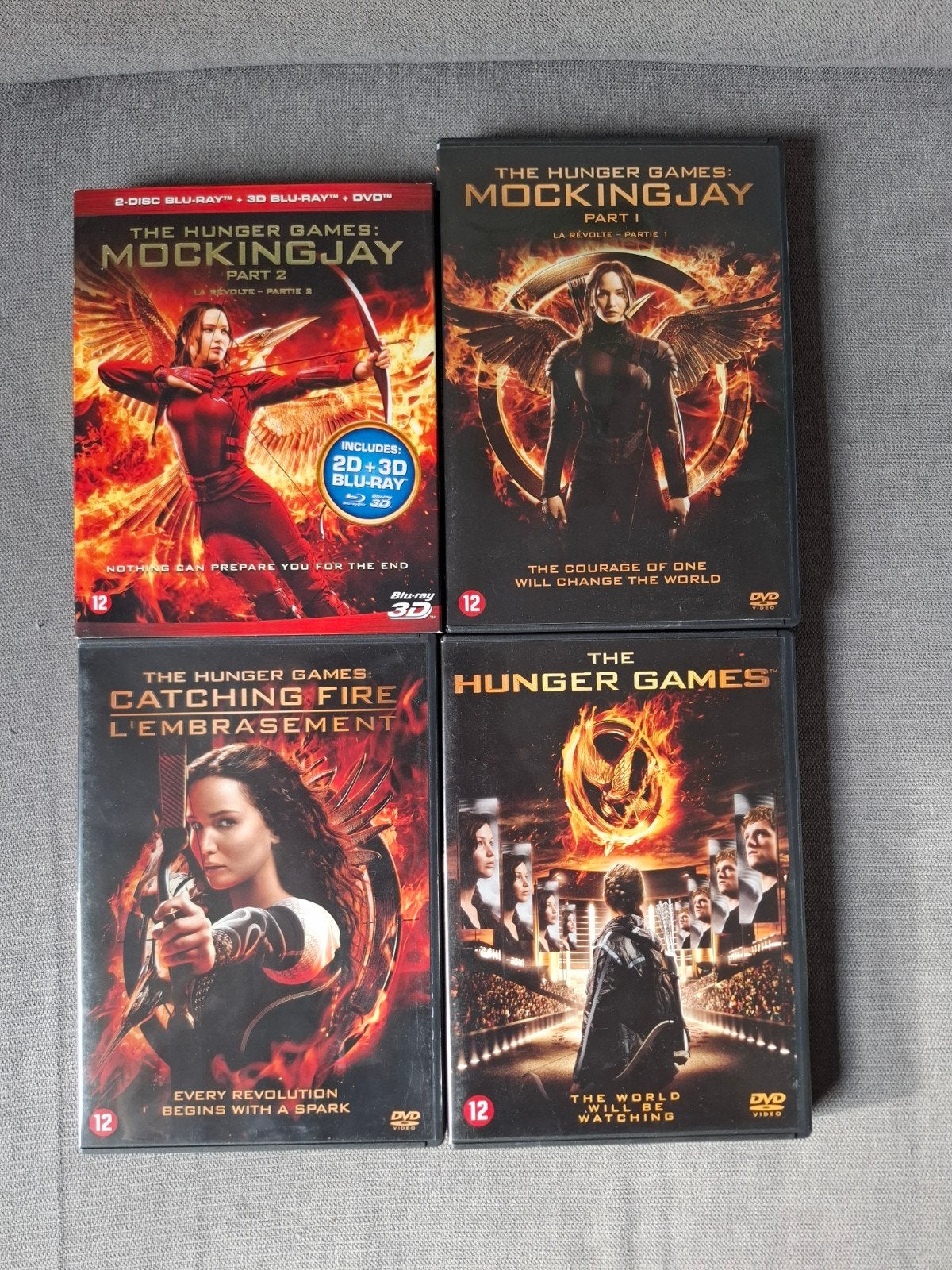 The Hunger Games Complete Collection (Blu-ray & DVD), Engels, Ophalen of Verzenden, Zo goed als nieuw, Inclusief doosje
