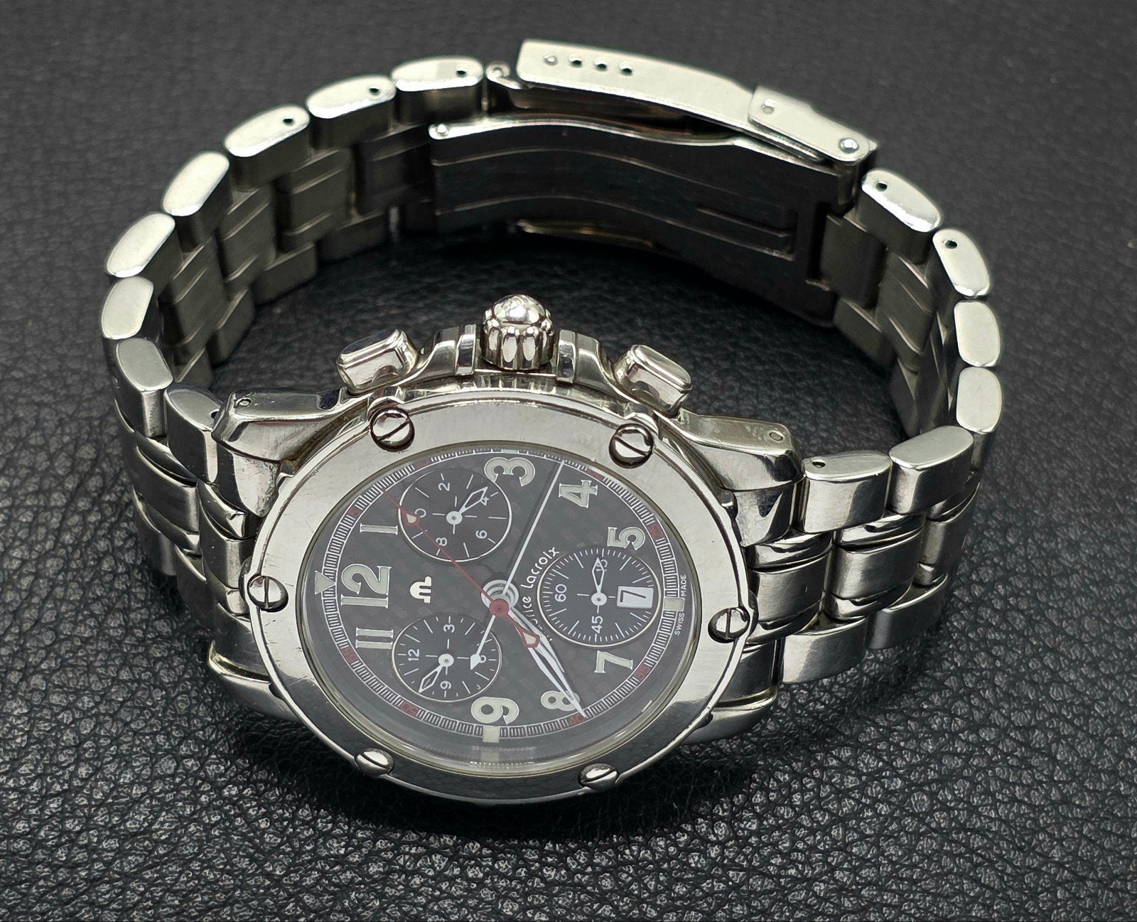 Maurice Lacroix Chronograph Heren Horloge in originele doos, Overige merken, Staal, Maurice Lacroix, .