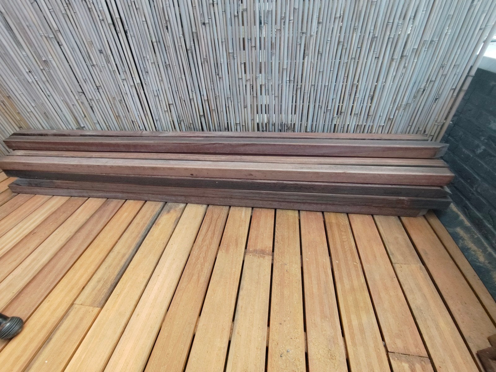 Gebruikte Azobe houten balken 6 bij 6, Ophalen, Gebruikt, 200 tot 250 cm, 50 mm of meer