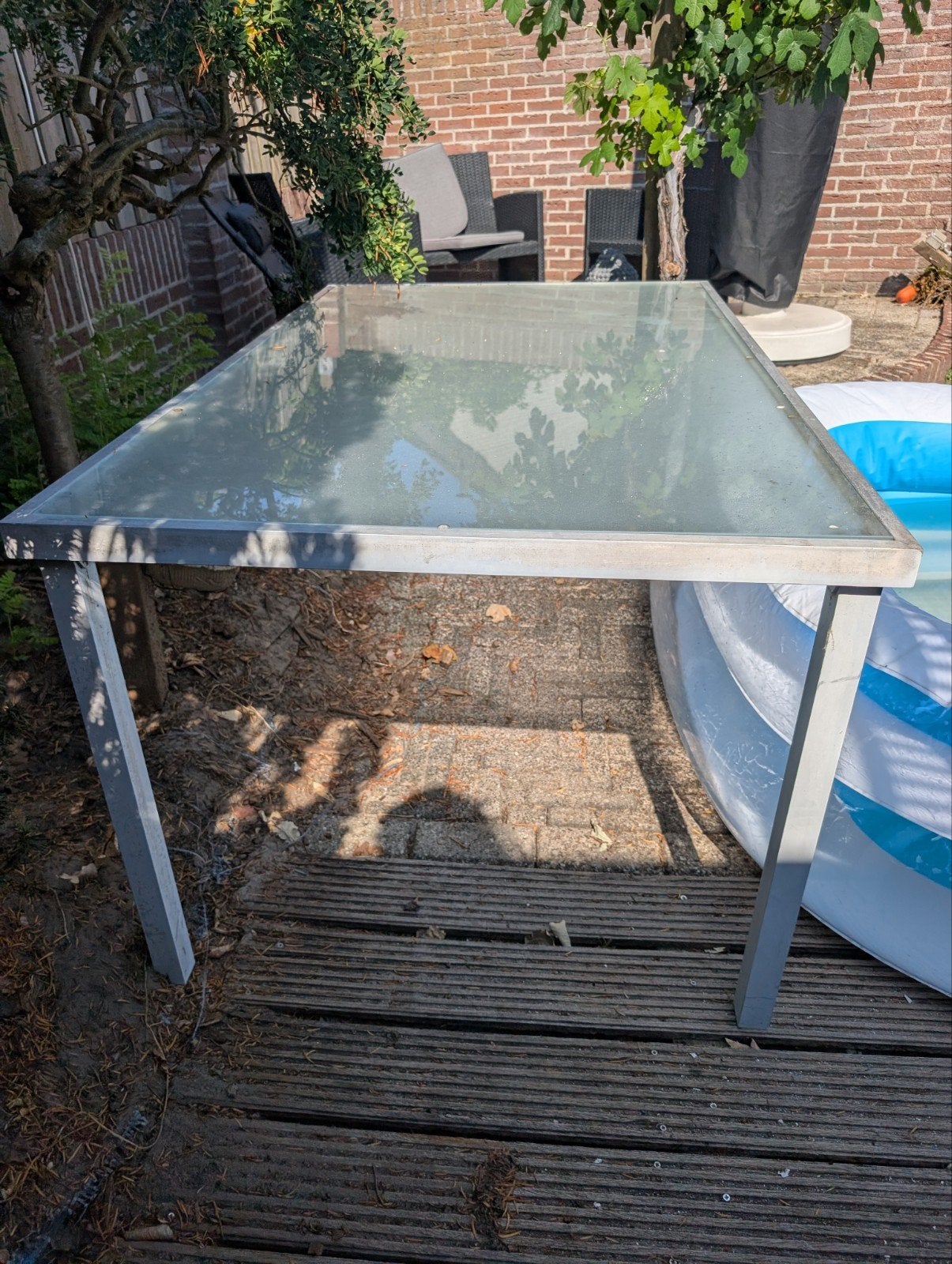 Tuintafel, Tuin en Terras, Ophalen, Gebruikt, Rechthoekig