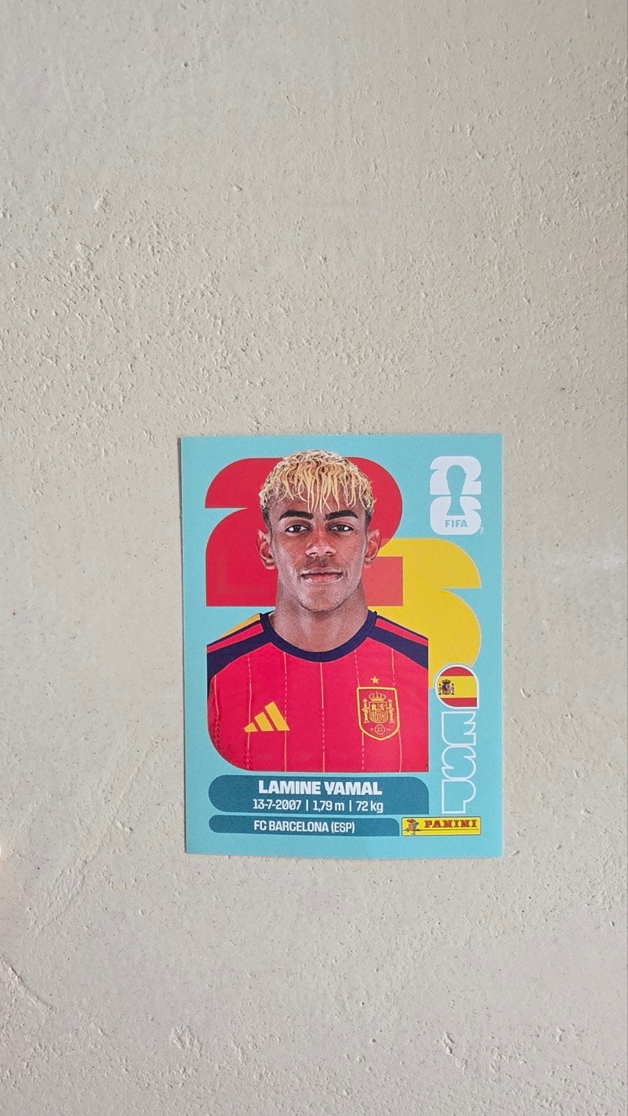 Panini FIFA WK 2026 Sticker Lamine Yamal, Ophalen of Verzenden, Zo goed als nieuw