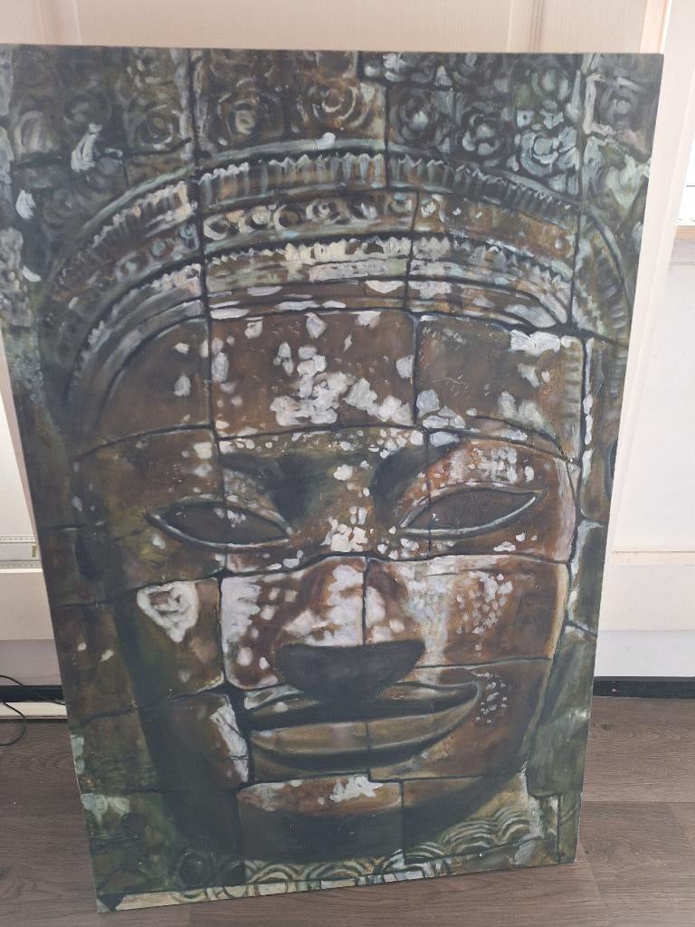 Boeddha canvas doek, Ophalen, Zo goed als nieuw, Schilderij, 75 cm of meer