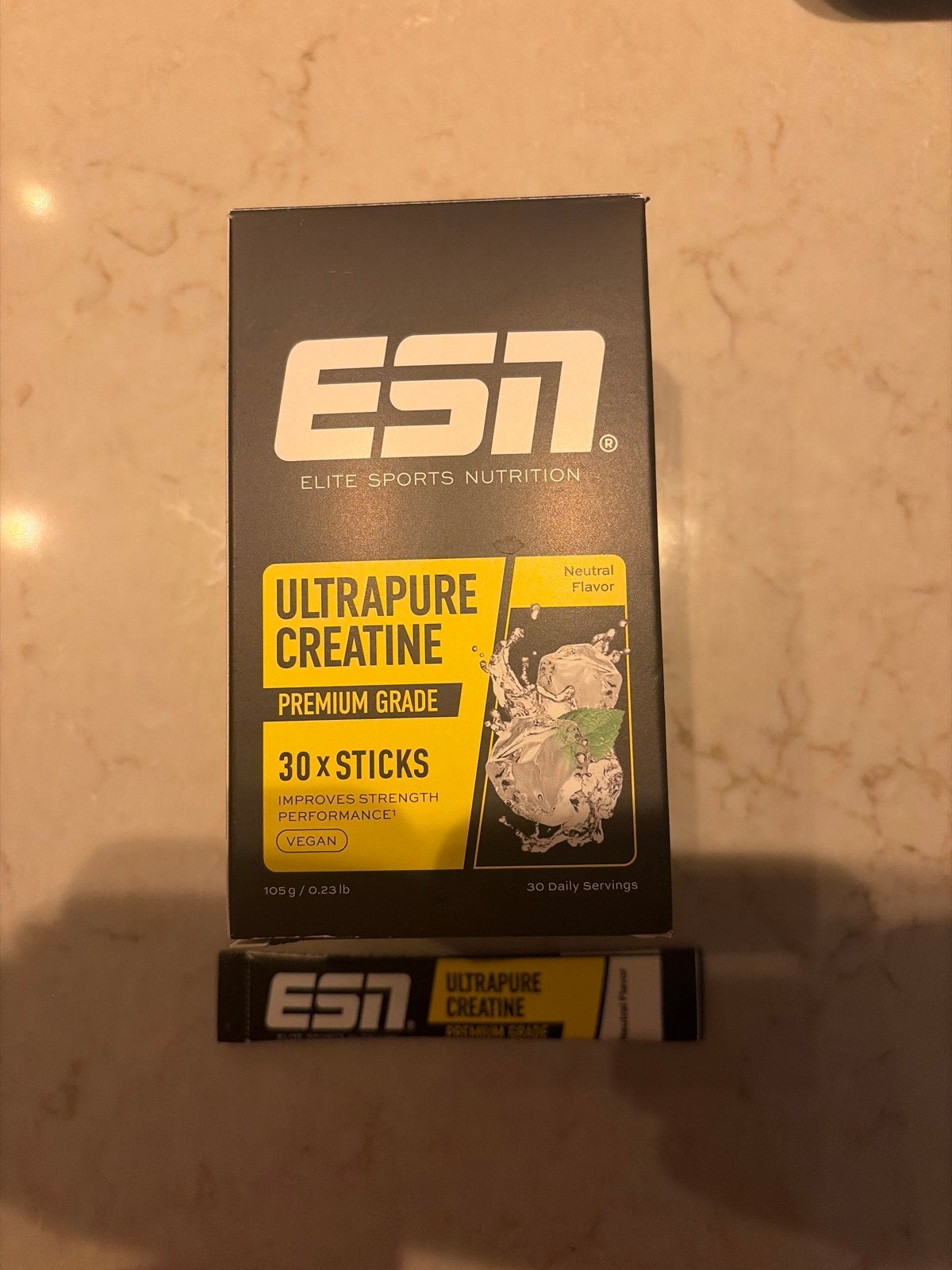 ESN Ultrapure Creatine - 29 vd 30 sticks (Neutraal), Sport en Fitness, Ophalen of Verzenden, Nieuw, Poeder of Drank