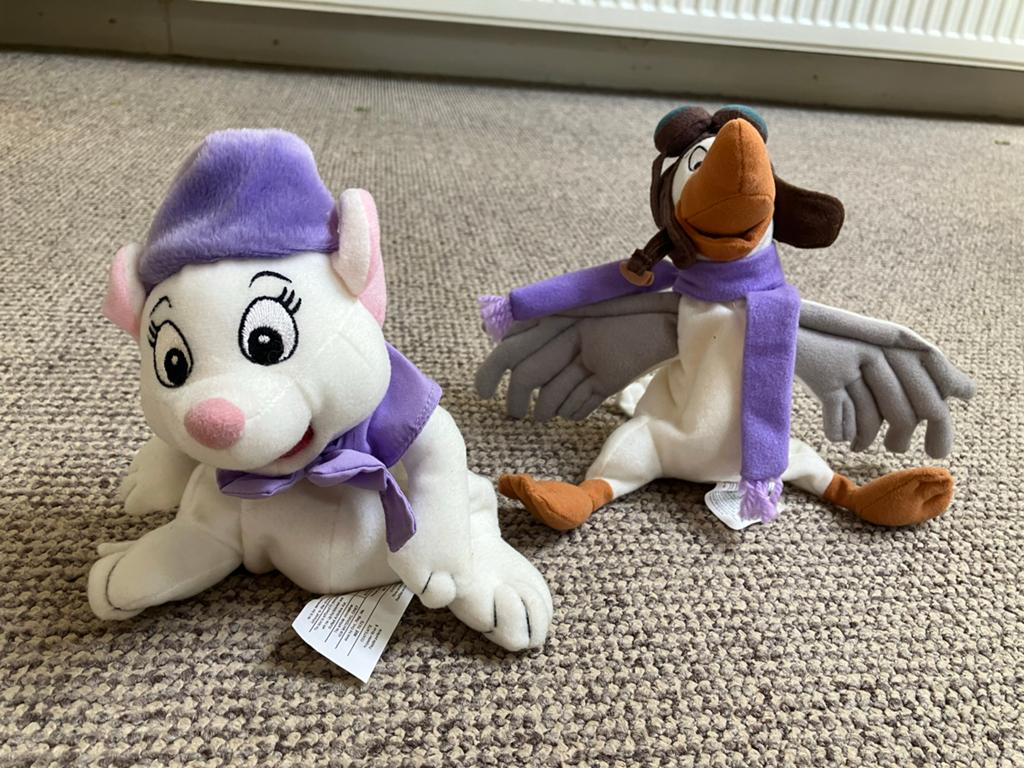 Disney The Rescuers Knuffels - Bianca en Bernard, Kinderen en Baby's, Speelgoed | Knuffels en Pluche, Muis, Disney, Ophalen of Verzenden