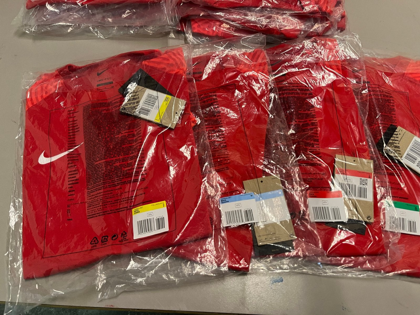 Partij 63x Nike Strike voetbalshirts nieuw in verpakking, Maat L, Ophalen of Verzenden, Nieuw, Shirt