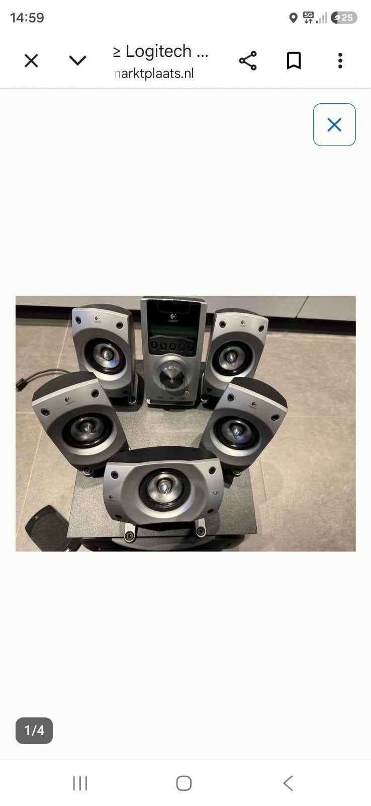 Logitech Z-5500 Digital 5.1 Surround Sound Systeem, Overige merken, 70 watt of meer, Ophalen of Verzenden, Zo goed als nieuw