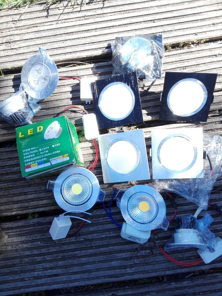 LED plafond inbouwspots inbouw lamp spotjes zilver zwart, Nieuw, Ophalen of Verzenden, LED, Metaal