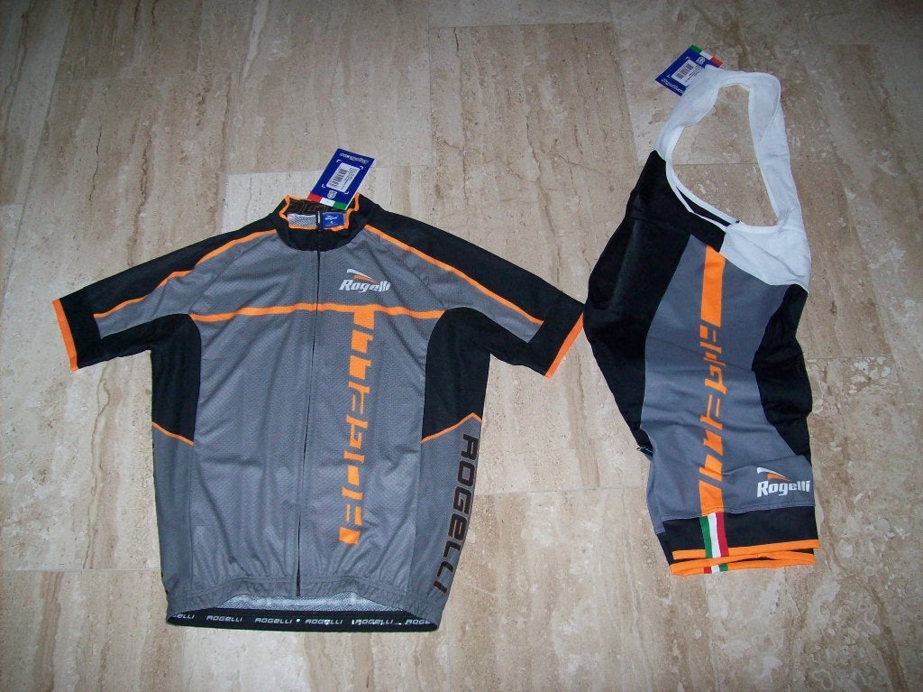 Nieuwe Rogelli Umbria 2.0 set Grey/orange S, S, Nieuw, Rogelli Sportswear, Ophalen of Verzenden