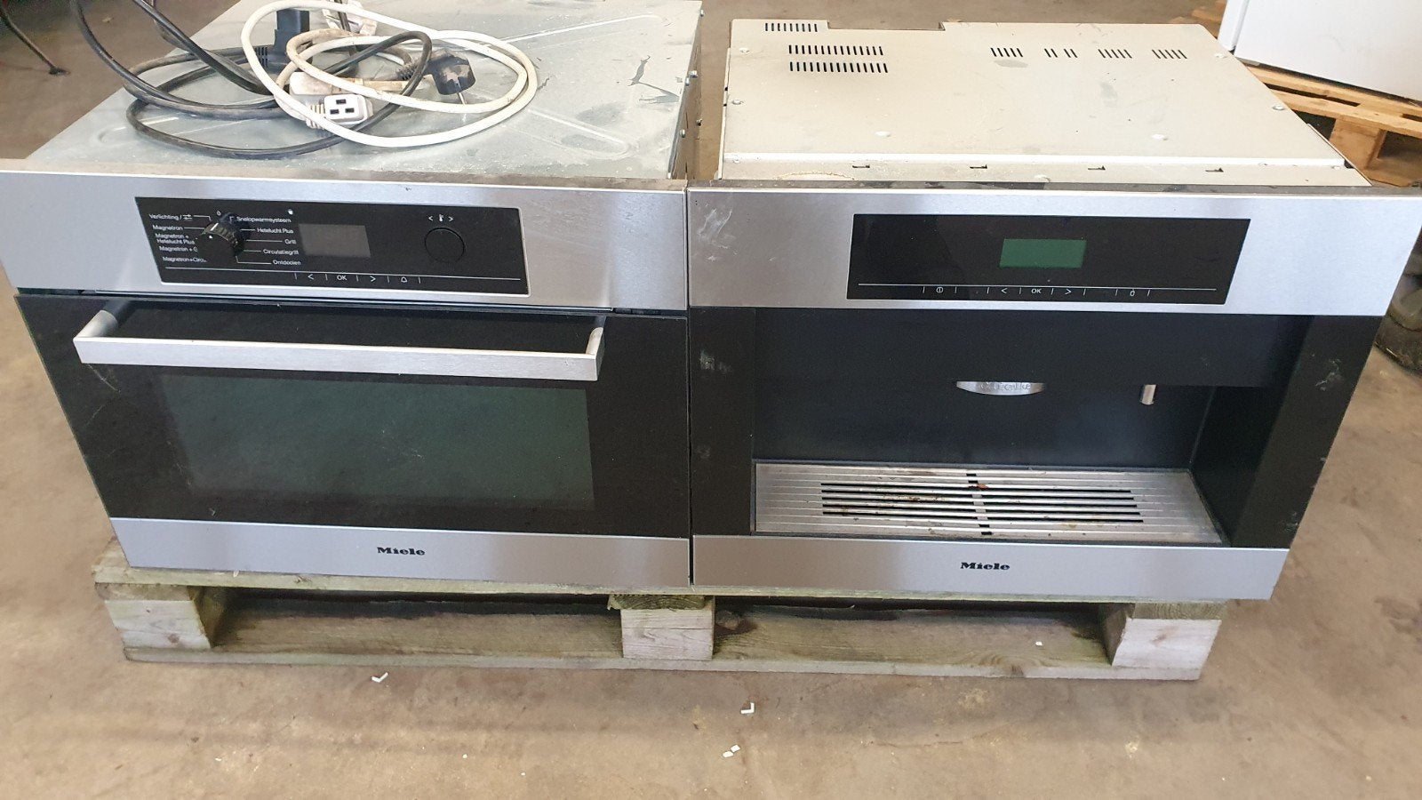 Miele Inbouw Oven en Koffiezetapparaat Set, Ophalen, Gebruikt, Oven, Inbouw