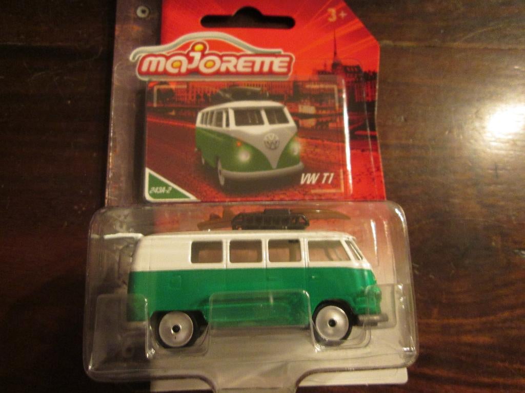 VW T1 Busje Groen/wit Majorette Classic 1:64, Ophalen of Verzenden, Nieuw, Auto