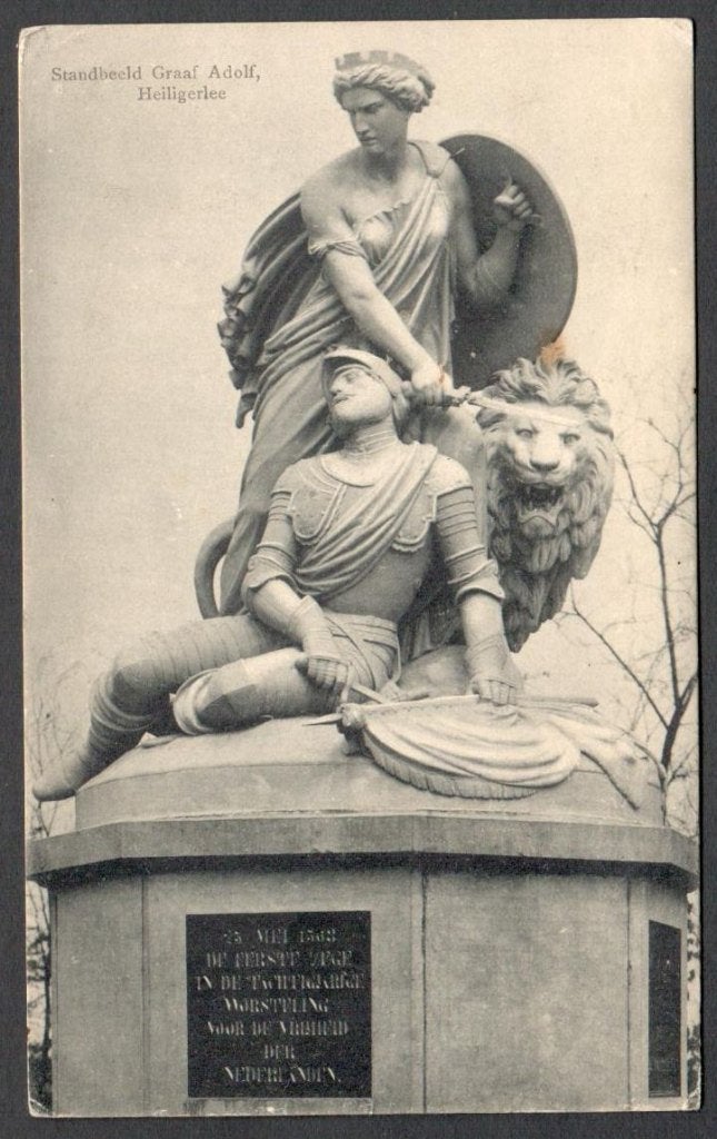 Oude Ansicht Heiligerlee - Standbeeld Graaf Adolf -1911 - Gr, Ophalen of Verzenden, Voor 1920, Gelopen, Groningen