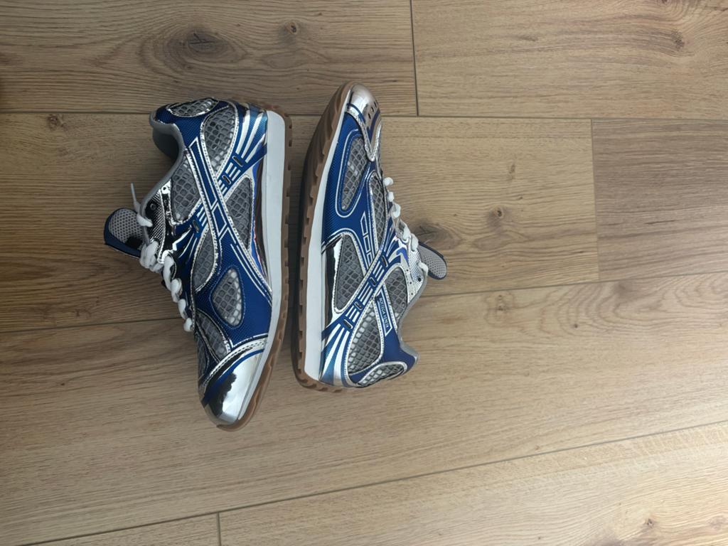 Bottega Veneta Sneakers - Blauw/Zilver, Verzenden, Blauw, Sneakers of Gympen, Zo goed als nieuw