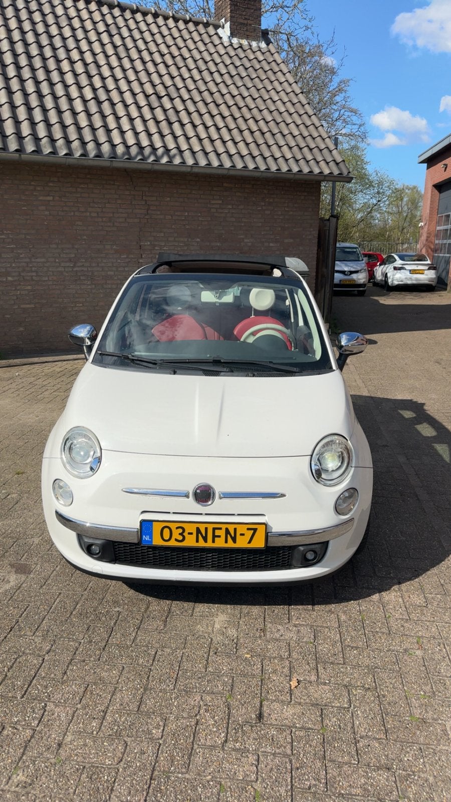 Fiat 500c 0.9 2010 Wit, Auto's, 31 €/maand, Parkeersensor, Wit, Handgeschakeld