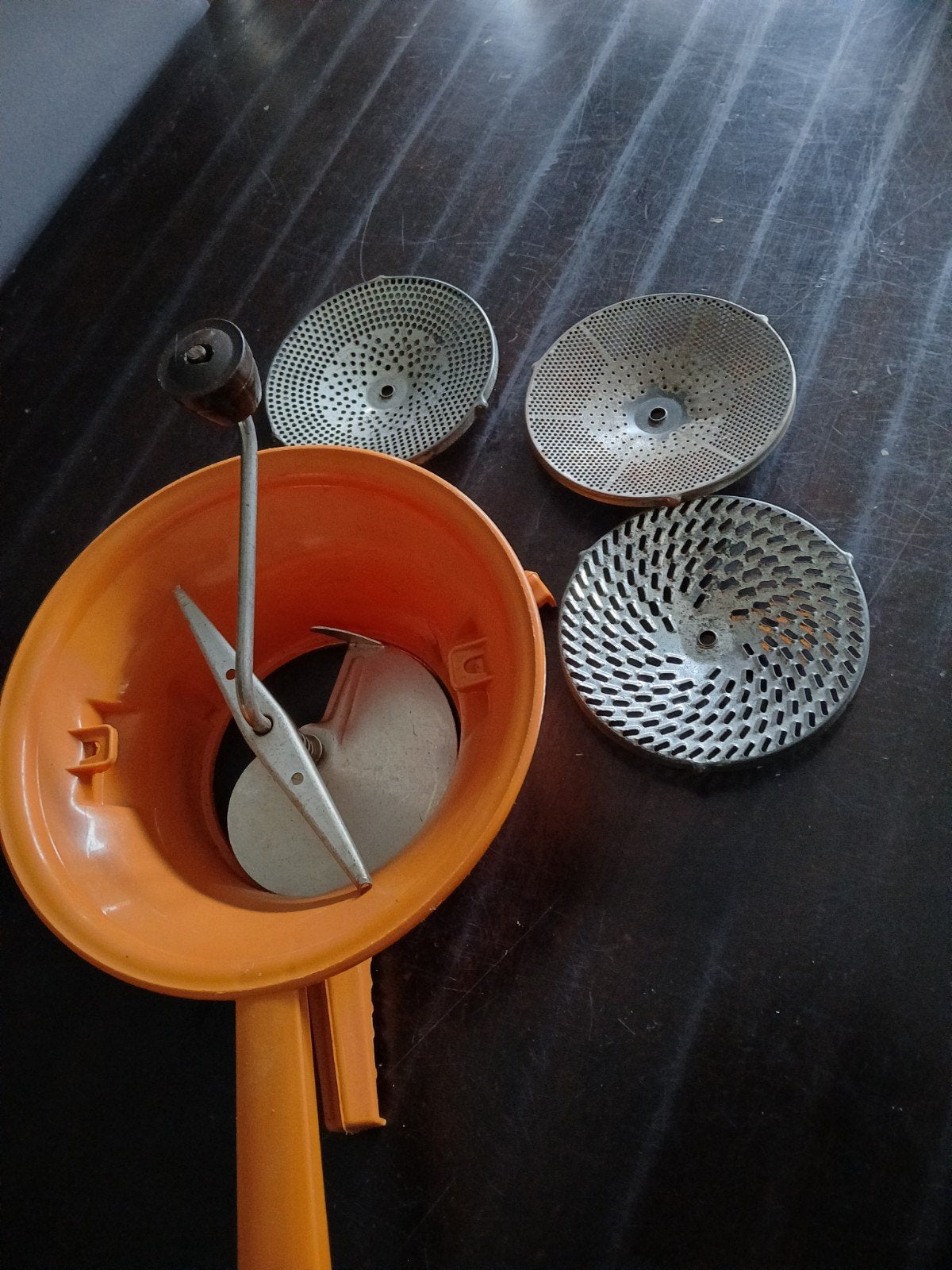 Moulinex groentenzeef jaren 70, Ophalen, Gebruikt, Overige materialen, Pot, Bus of Blik