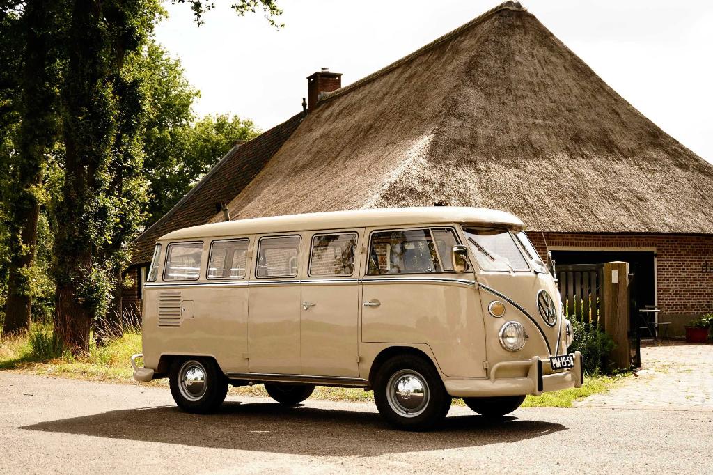 Volkswagen T1 1970 Spijlbus Creme, Auto's, Volkswagen, 1140 kg, 53 pk, 1498 cc, Bruin