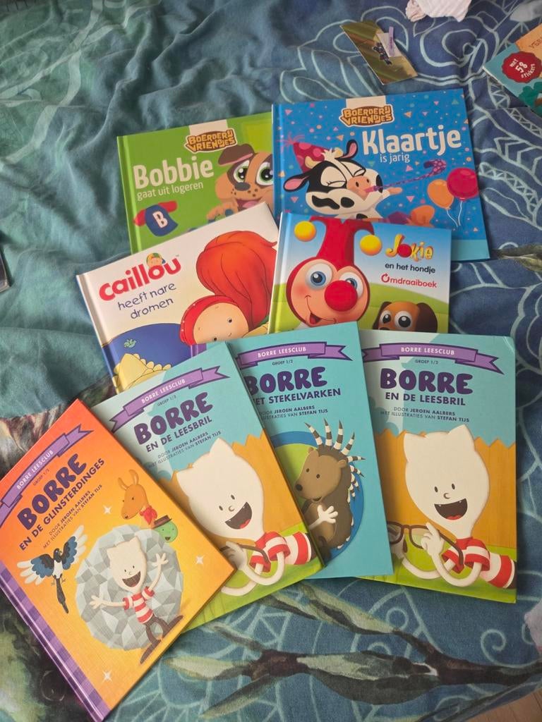 Diverse Kinderboeken: Borre, Caillou, Bobbie, Klaartje, Jok, Ophalen