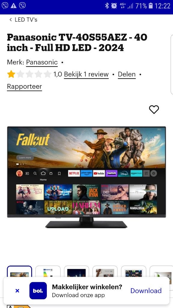Panasonic TV, Audio, Tv en Foto, Televisies, Ophalen, Panasonic, 50 Hz, Zo goed als nieuw