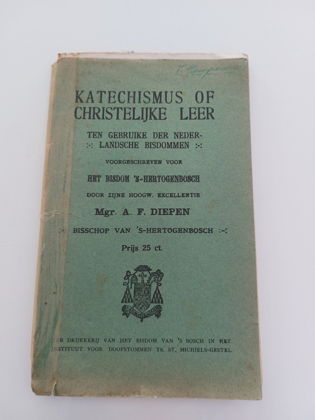 oud pocket boekje 1920 bisdom 's Hertogenbosch, Ophalen, Gelezen, Mgr. A.F. Diepen