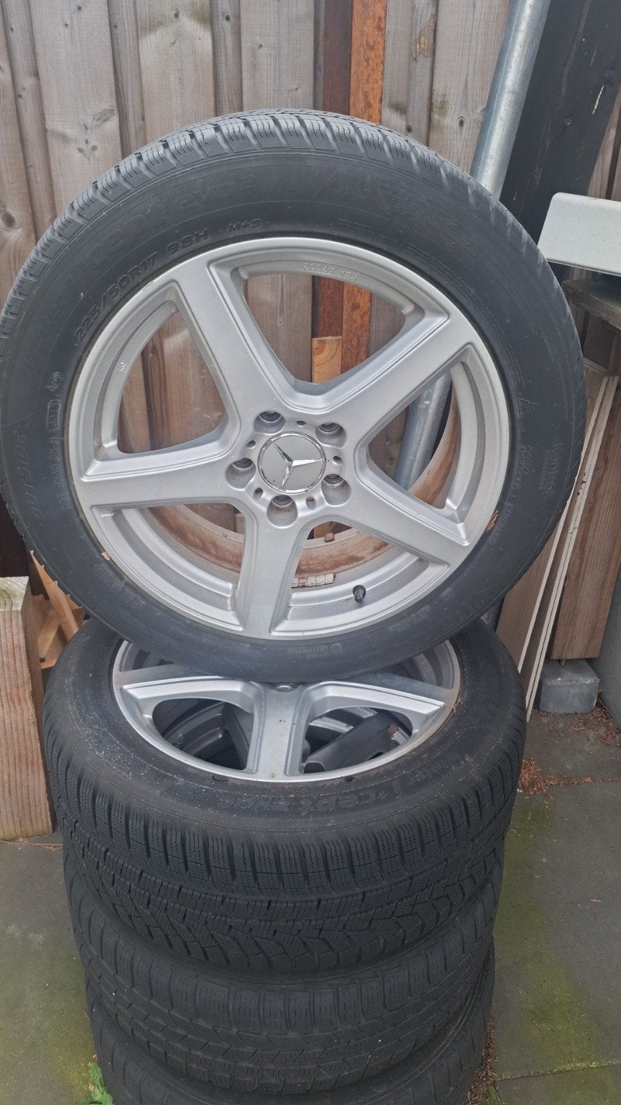 Mercedes-Benz  c klasse w204, Auto-onderdelen, Banden en Velgen, Ophalen, Gebruikt, Banden en Velgen, 17 inch